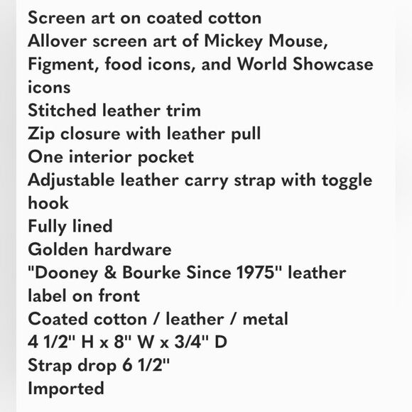 Disney Parks Food & Wine Festival Dooney & Bourke Wristlet Mickey & Minnie Mouse - Picture 6 of 6